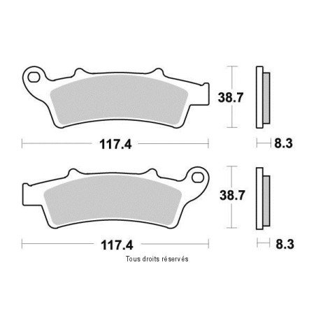 Set of front pads Kyoto for Malaguti 400 Madison K 2002-2006