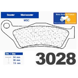 Jeu de plaquettes arrière pour Yamaha XC 300 Versity 2003+