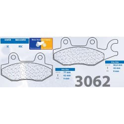 Set of rear pads for Sym 125 Euro MX 2006-2009