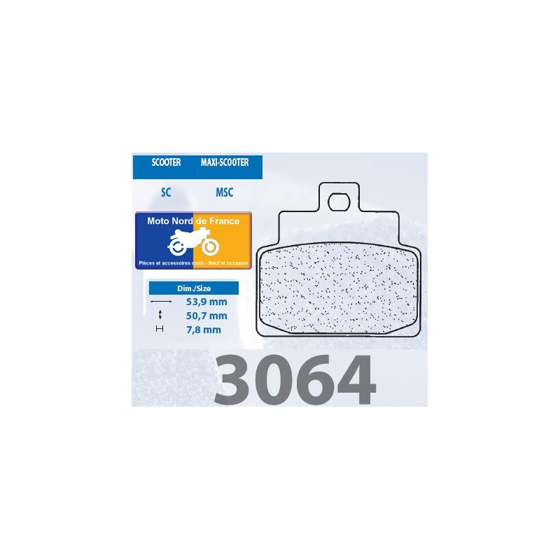 Jeu de plaquettes type 3064 SC Jeu de plaquettes type 3064 SC