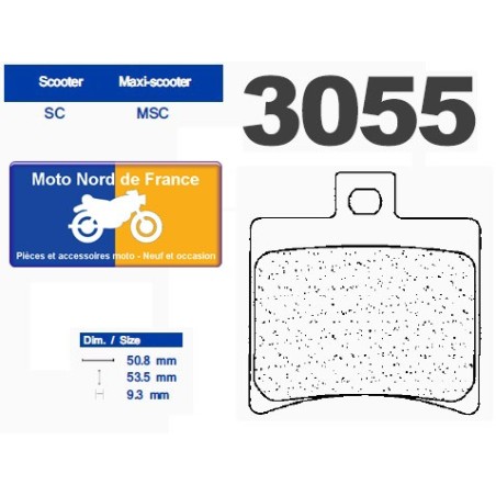 Jeu de plaquettes type 3055 MSC