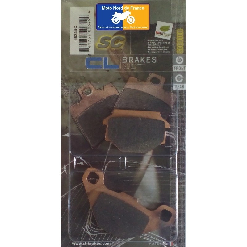 Set of rear pads for Peugeot 125 Django Allure 4T 2014+