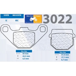 Jeu de plaquettes arrière pour Peugeot 150 Django Evasion 4T 2014+