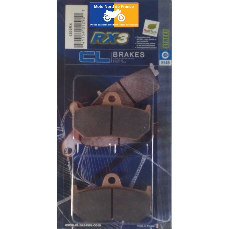 Jeu de plaquettes type 1203 RX3 Jeu de plaquettes type 1203 RX3