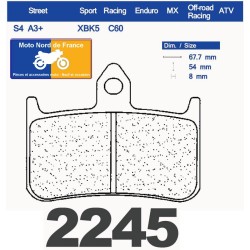 Set of front pads for Honda NTV 600 Bros 1988+
