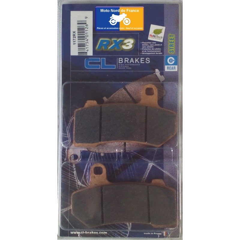 Set of pads type 1172 RX3 Set of pads type 1172 RX3