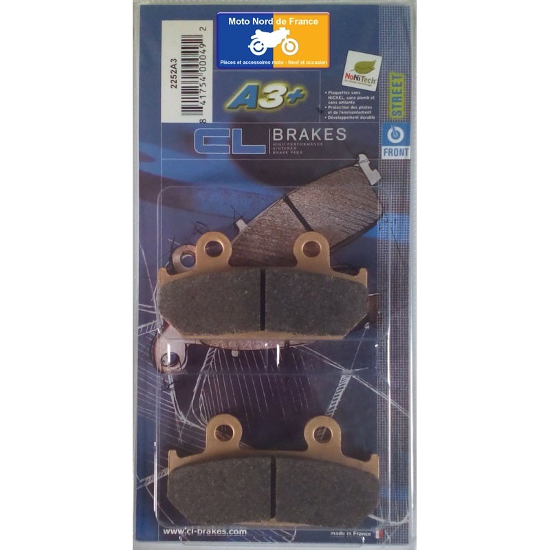 Jeu de plaquettes avant pour Honda VT 600 C Shadow 1989-1991 Jeu de plaquettes avant pour Honda VT 600 C Shadow 1989-1991