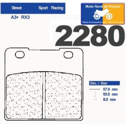 2 Jeux de plaquettes avant pour Suzuki VS 750 Intruder (VR51A) 1985-1991