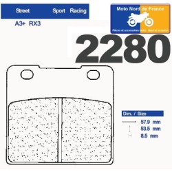 Set of front pads for Suzuki VS 800 GL Intruder (VS52A) 1991-1999