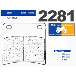 Set of rear brake pads for Suzuki 800 VX 1990-1996