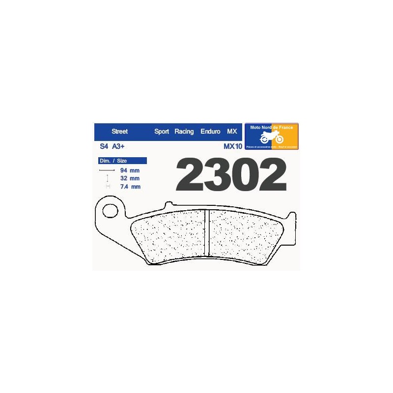 Set of pads type 2302 A3+ Set of pads type 2302 A3+