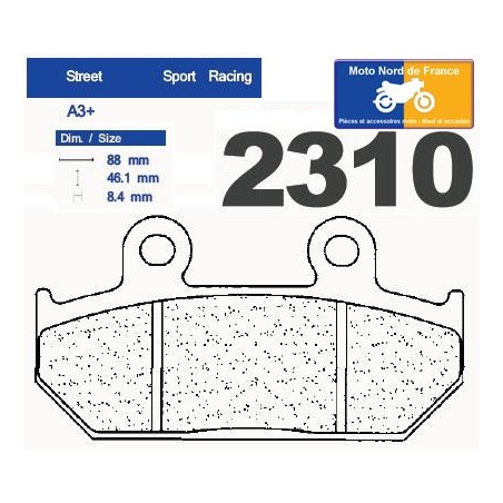 Jeu de plaquettes type 2310 A3+