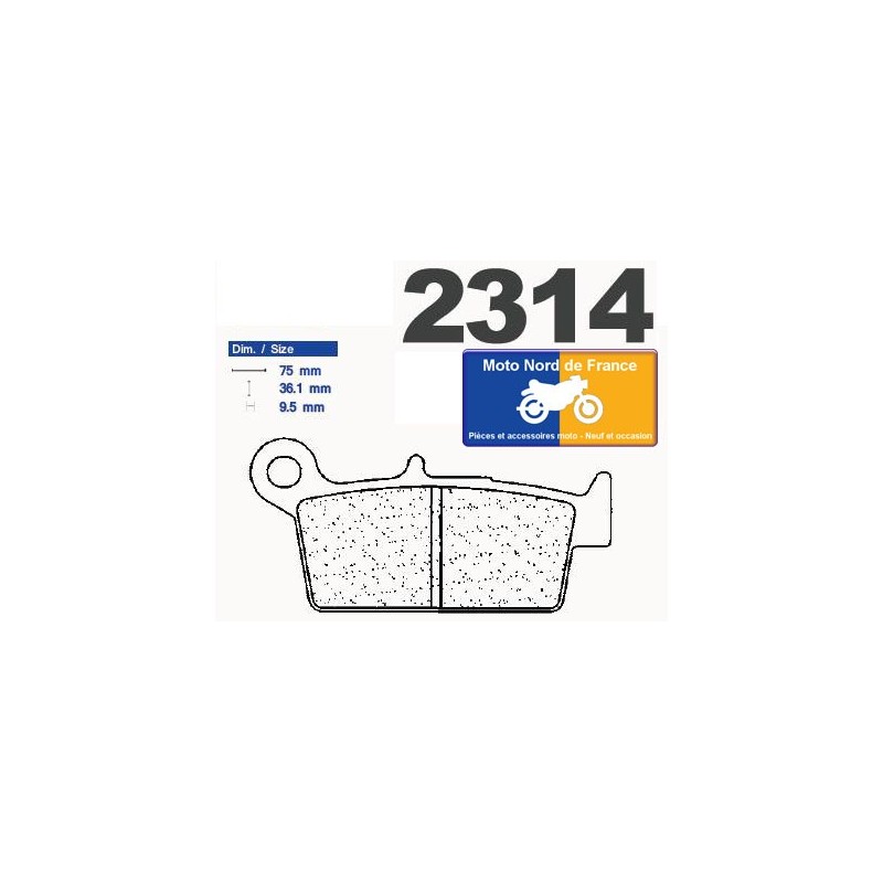 Jeu de plaquettes type 2314 RX3 Jeu de plaquettes type 2314 RX3