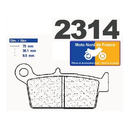 Set of pads type 2314 RX3