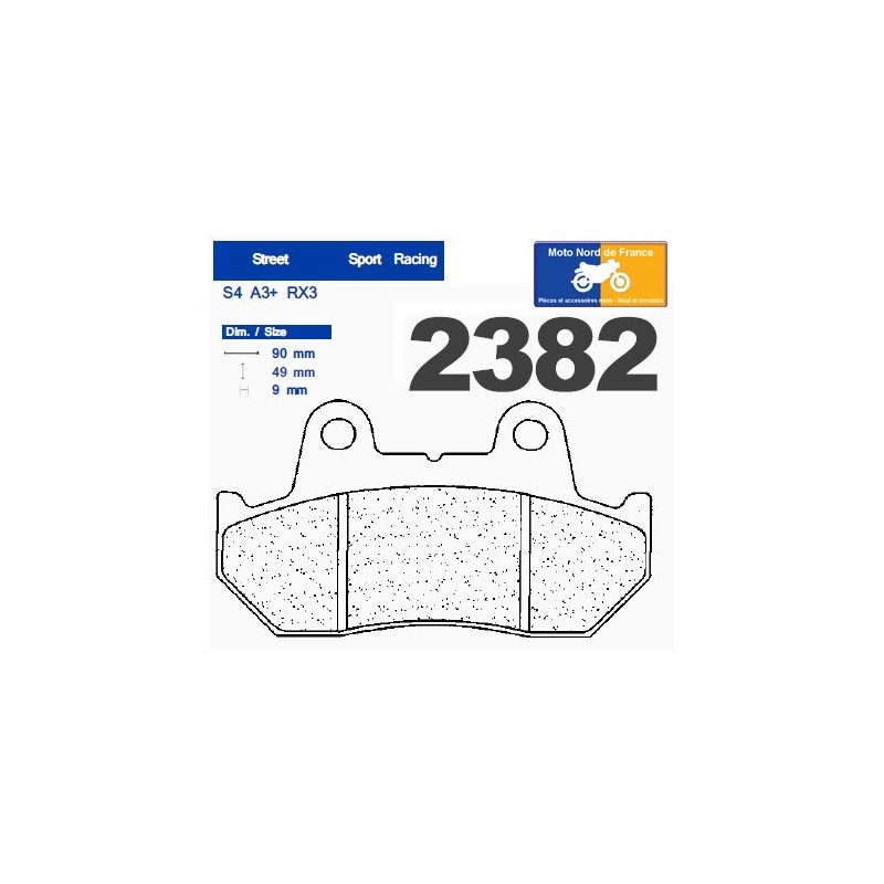 Jeu de plaquettes type 2382 A3+ Jeu de plaquettes type 2382 A3+