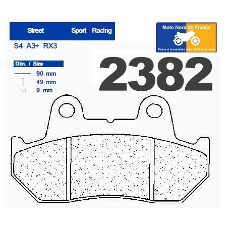 Jeu de plaquettes type 2382 A3+