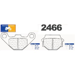 Jeu de plaquettes de frein avant pour Hercules GP 50 Supra 1980-1990