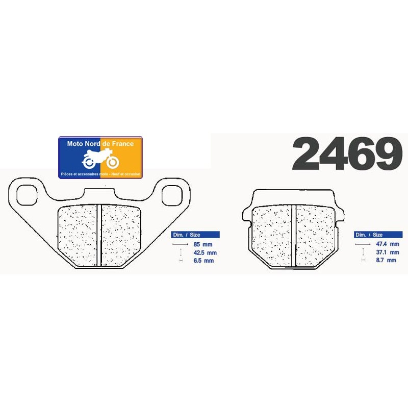 Jeu de plaquettes type 2469 S4 Jeu de plaquettes type 2469 S4