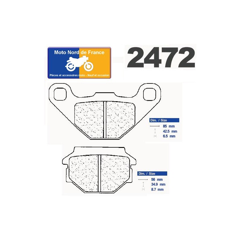 Set of pads type 2472 RX3 Set of pads type 2472 RX3