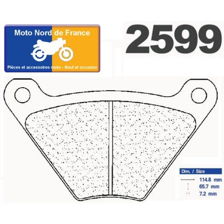 Set of pads type 2599 RX3