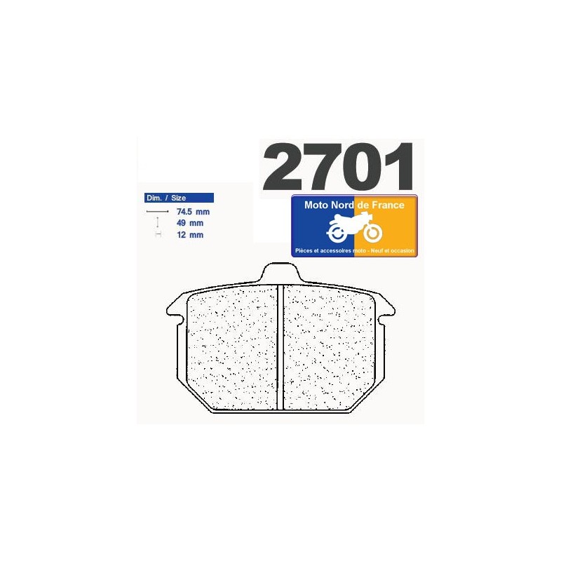 Set of pads type 2701 RX3 Set of pads type 2701 RX3