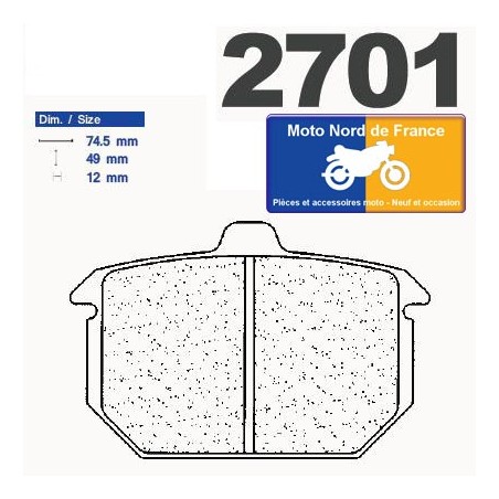 Jeu de plaquettes type 2701 RX3