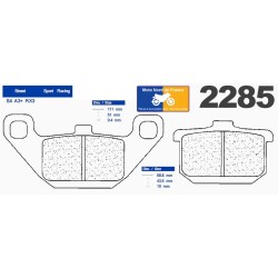 Set of rear pads for Kawasaki 1000 GTR 1986-2006