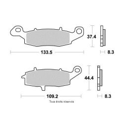 2 Sets of front pads Kyoto for Kawasaki KLE 650 Versys /ABS 2007-2014