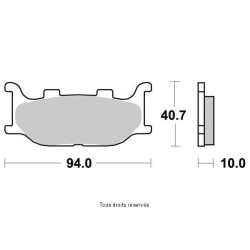 Set of rear pads Kyoto for MZ S1000 2001-2002