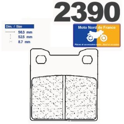 Set of pads type 2390 RX3