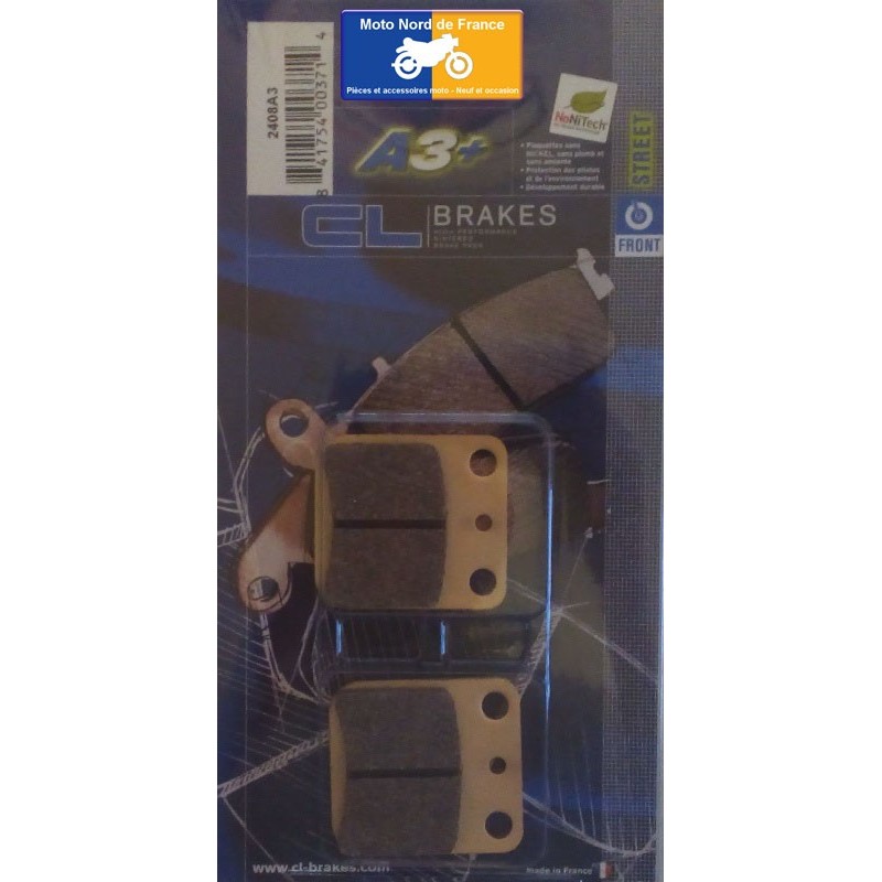 Set of front brake pads for Honda 125 CG 2004-2008 Set of front brake pads for Honda 125 CG 2004-2008