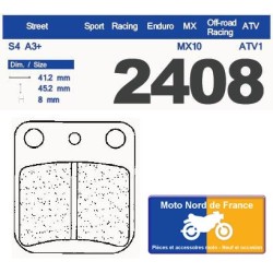 Set of front brake pads for Honda 125 CG 2004-2008