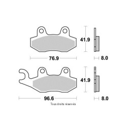 Set of front pads Kyoto for Keeway 125 Oulook 2007-2014