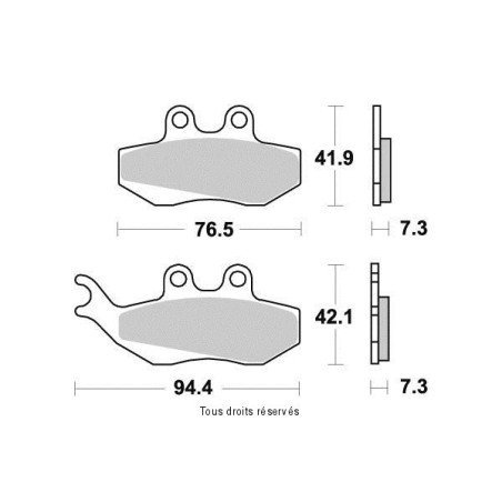 Set of front pads Kyoto for Peugeot Satelis 125 Compressor 2006-2011