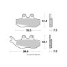 Jeu de plaquettes avant Kyoto pour Peugeot Satelis 125 Compressor 2006-2011