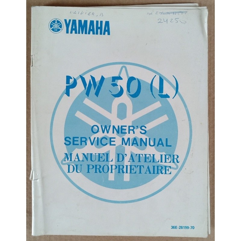 Manuel atelier Yamaha PW50 (L) 1984 - ref.00116