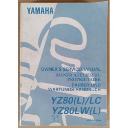 Manuel atelier Yamaha YZ80 (L)/LC LW(L) 1999 - ref.00127
