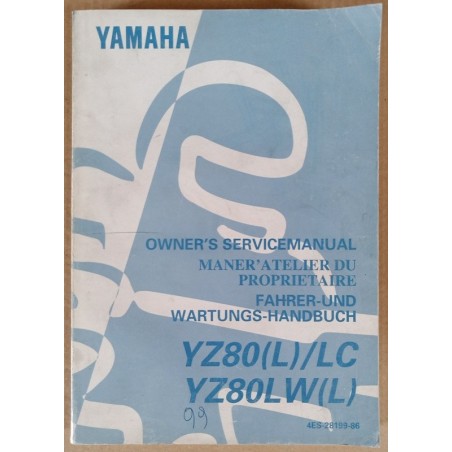 Manuel atelier Yamaha YZ80 (L)/LC LW(L) 1999 - ref.00127