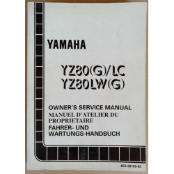 Service manual Yamaha YZ80 (G)/LC LW(G) 1995 - ref.00165