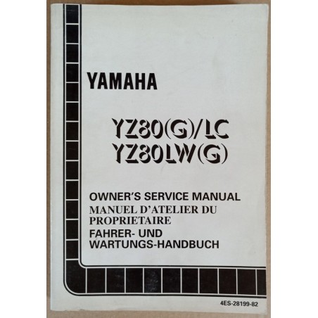 Manuel atelier Yamaha YZ80 (G)/LC LW(G) 1995 - ref.00165