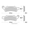 Set of front pads Kyoto for Kymco 125 Dink Street ABS 2016-2018