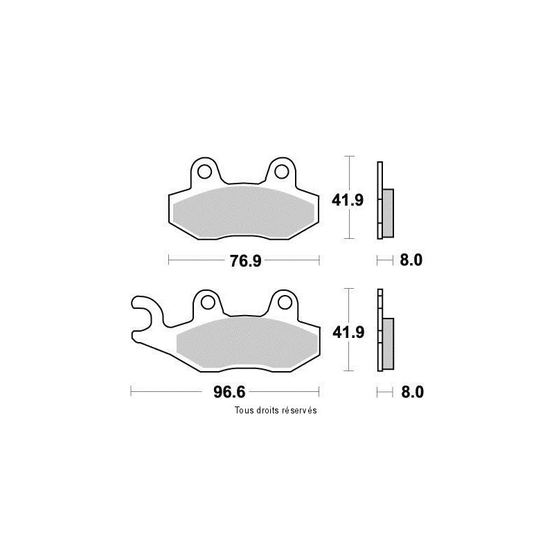 Jeu de plaquettes avant Kyoto pour MZ 125 SM 2001-2006