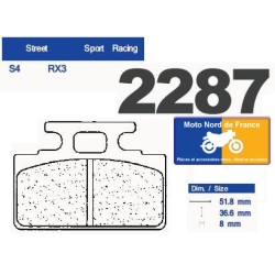 Set of front pads for Honda R 50 Monkey 1988+