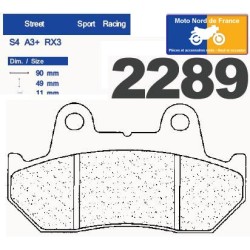 Jeu de plaquettes arrière pour Honda GL 1500 Goldwing /SE 1984-1999