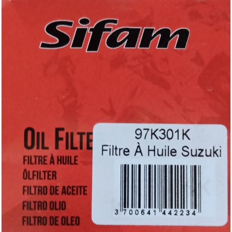 Filtre à huile Sifam type 97K301K