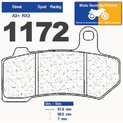 Set of rear pads Harley Davidson 1584 Road King Classic FLHRC 2008-2010