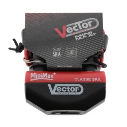 Antivol bloque-disque VECTOR Minimax+ SRA avec support moto