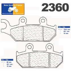 Jeu de plaquettes avant CL pour Yamaha XTZ 660 Ténéré 1991-1998