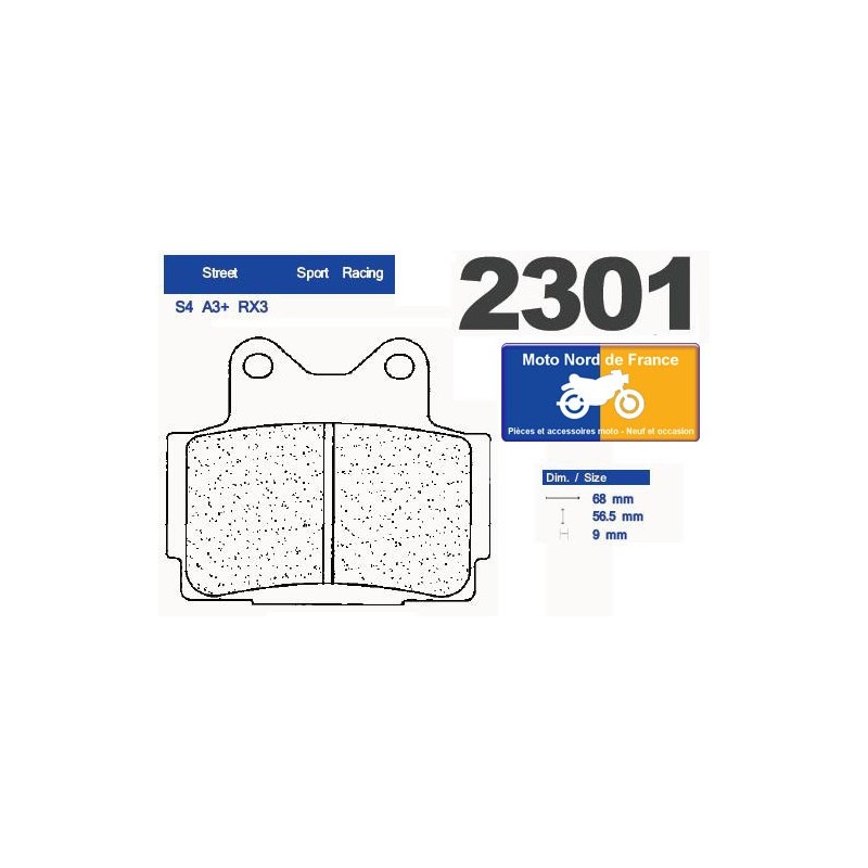 Jeu de plaquettes type 2301 A3+ Jeu de plaquettes type 2301 A3+