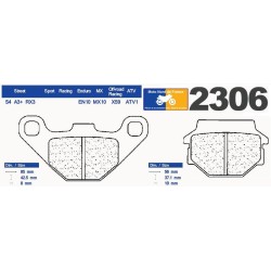 Set of rear brake pads CL for Yamaha 125 TDR 1989-1993